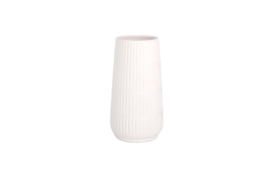 Ceramic Round Cylinder Vase Matte Finish