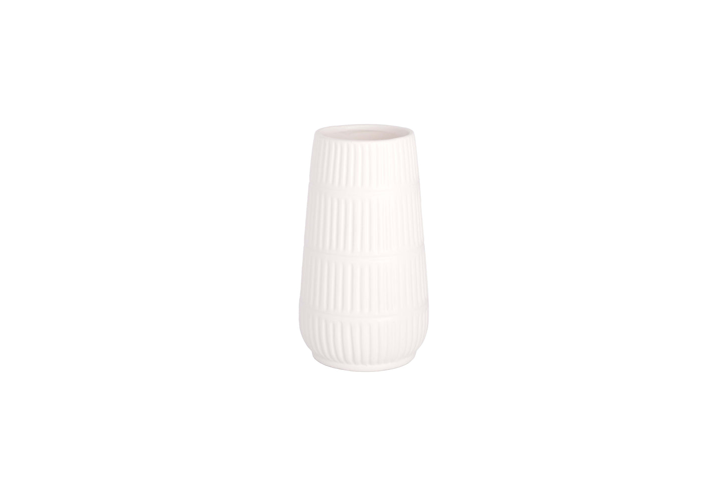 Ceramic Round Cylinder Vase Matte Finish