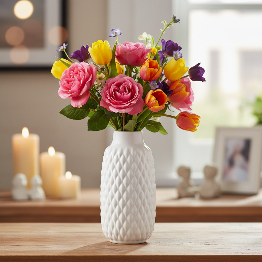 Melanie Ceramic Decorative Bottle Vase