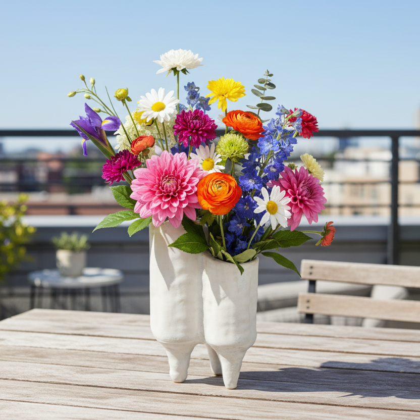 Aureva Cluster Ceramic Vase