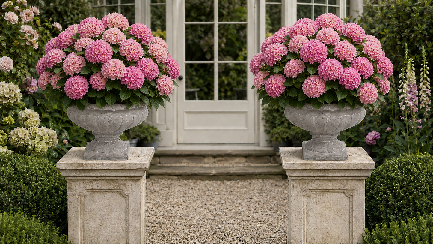 Pavion Low Classic Cement Urn Vase