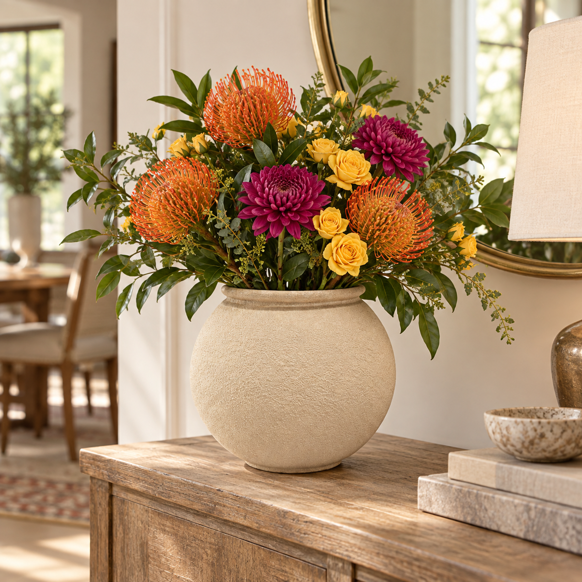 Molly Rolled-Rim Ceramic Vase