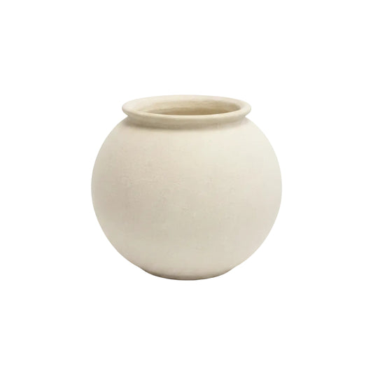 Olive Spherical Ceramic Vase