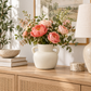 Peyton Bellied Ceramic Vase with Dual Loop Handles