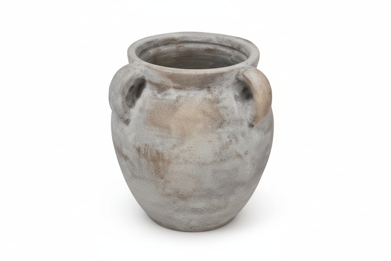 Achilles Round Ceramic Vase with Handles