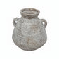 Fleur Round Ceramic Vase with Handles