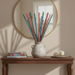 Fleur Round Ceramic Vase with Handles