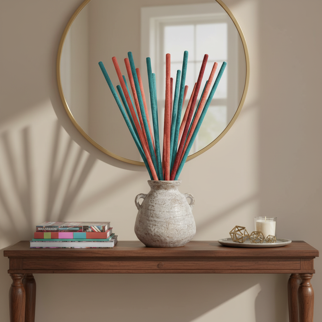 Fleur Round Ceramic Vase with Handles