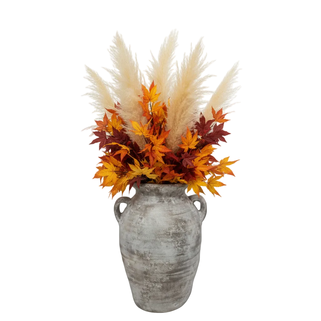 Alizée Round Ceramic Vase with Handles