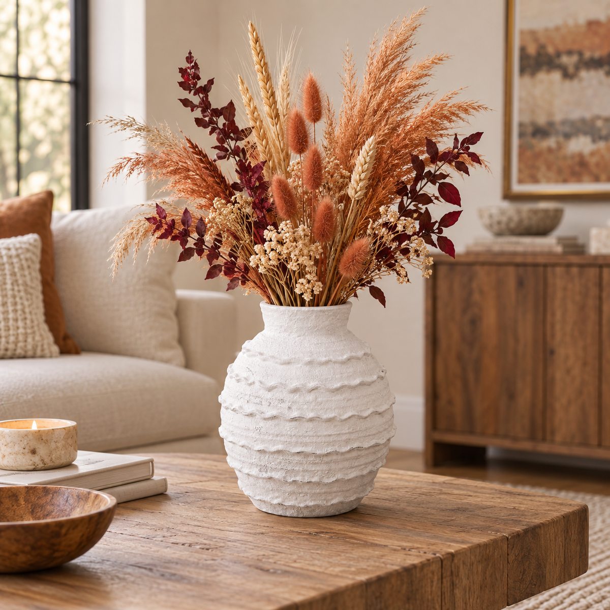 Inès Layered Textured Ceramic Vase
