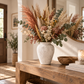 Dusti Ceramic Textured Vase with Rounded Body & Tapered Neck