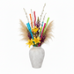 Dusti Ceramic Textured Vase with Rounded Body & Tapered Neck