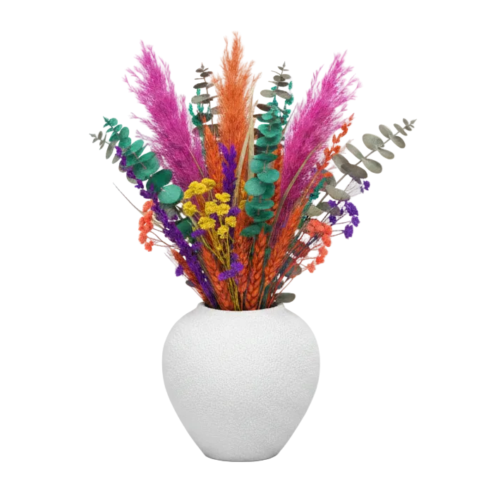 Adva Ceramic Rounded Matte Textured Vase