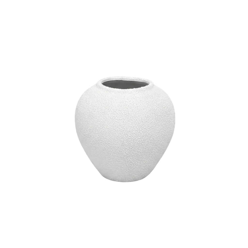 Adva Ceramic Rounded Matte Textured Vase