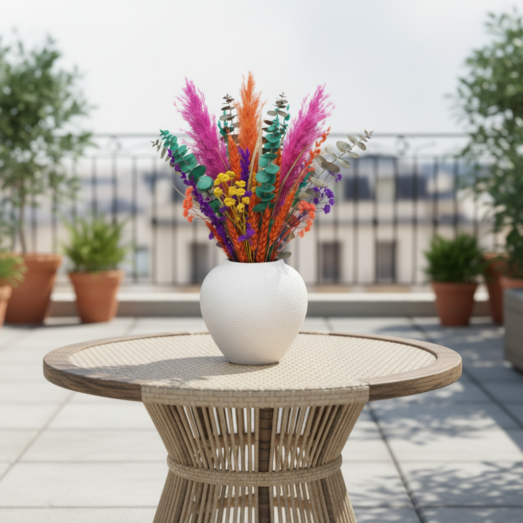 Adva Ceramic Rounded Matte Textured Vase