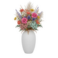 Laci Tall Ovoid Ceramic Vase with Textured Striations