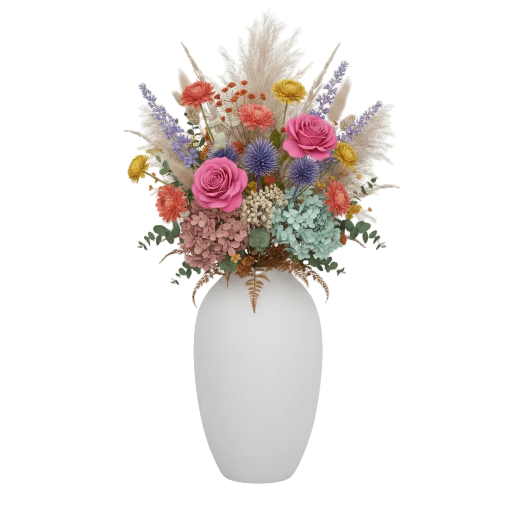 Laci Tall Ovoid Ceramic Vase with Textured Striations