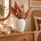 Dusti Ceramic Textured Vase with Rounded Body & Tapered Neck
