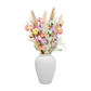 Dusti Ceramic Textured Vase with Rounded Body & Tapered Neck