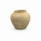 Beige ceramic vase on a white background