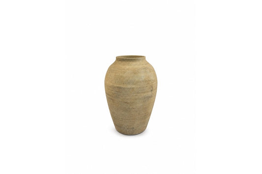 Terracotta Handcrafted Ovoid Vase Light Brown
