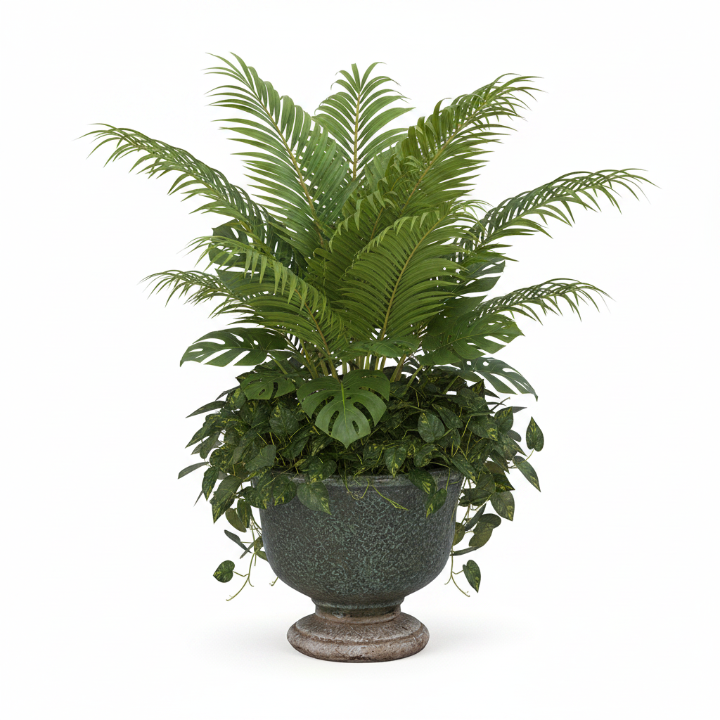 Sereia Pedestal Ceramic Planter with Layered Glaze
