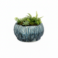 Shui Fluted Ceramic Planter with Organic Wide Opening