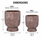 Atasha Ceramic Goblet Style Pot with Flared Pedestal (Set of 2)