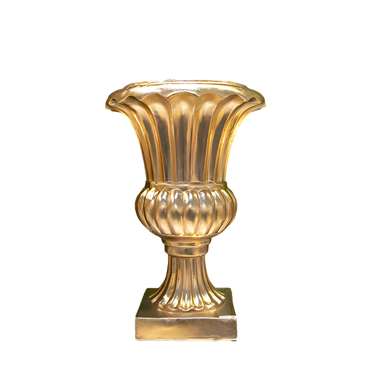 Arbel Scalloped-Fluted Fiberglass Urn
