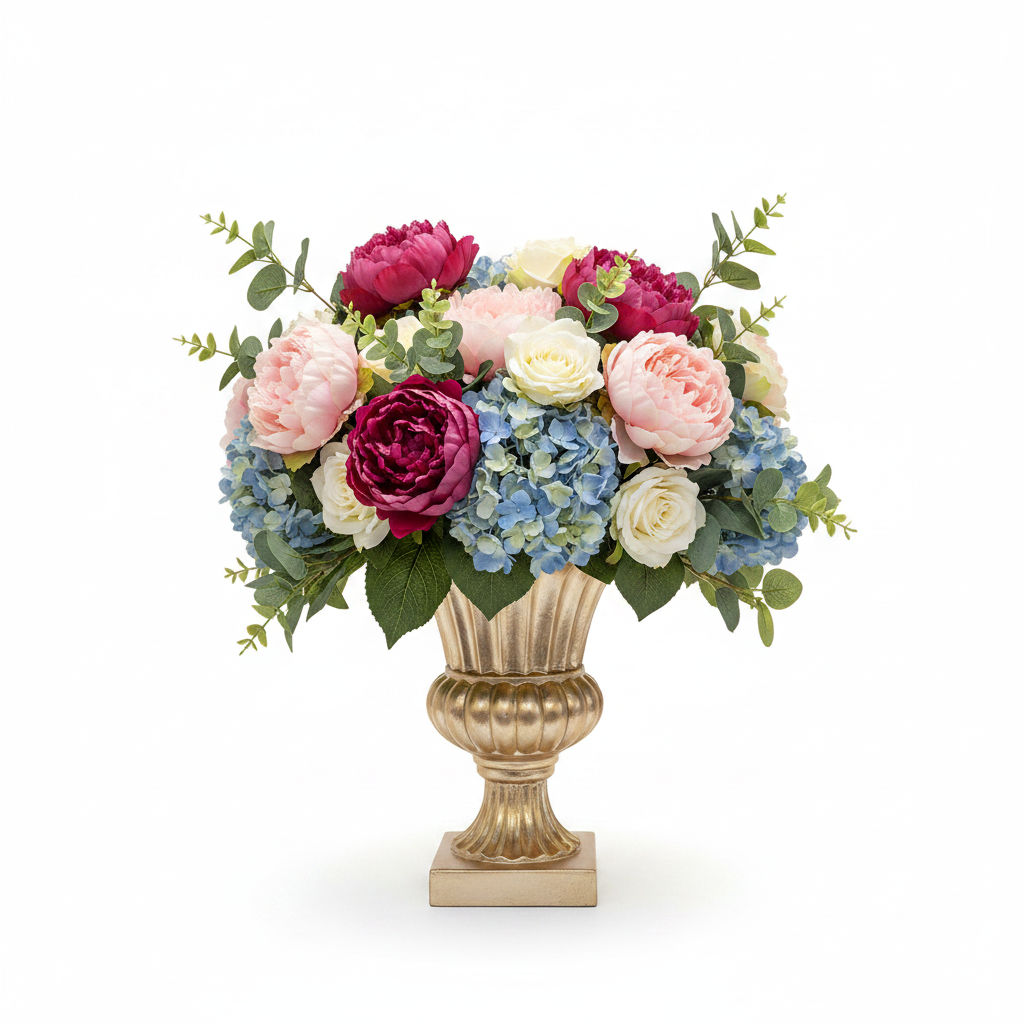 Arbel Scalloped-Fluted Fiberglass Urn