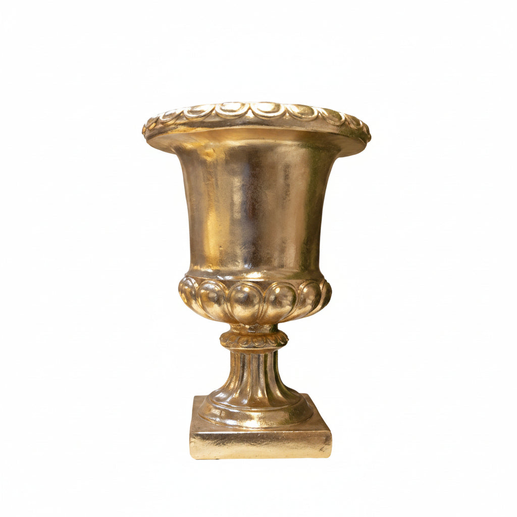 Chen Banded-Pedestal Fiberglass Urn