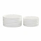 Alicia Ribbed Ceramic Wave-Rim Planters (Set of 2)