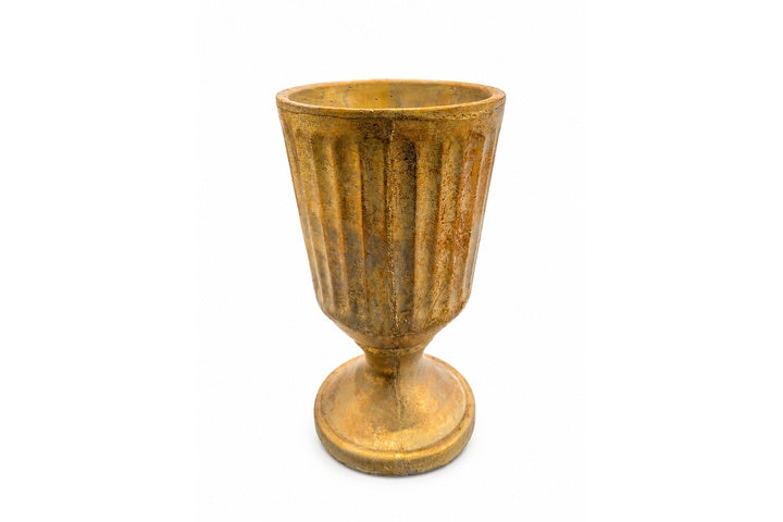 Fiza Fluted Pedestal Ceramic Vase