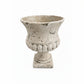 Nona Fluted Pedestal Cement Urn Planter