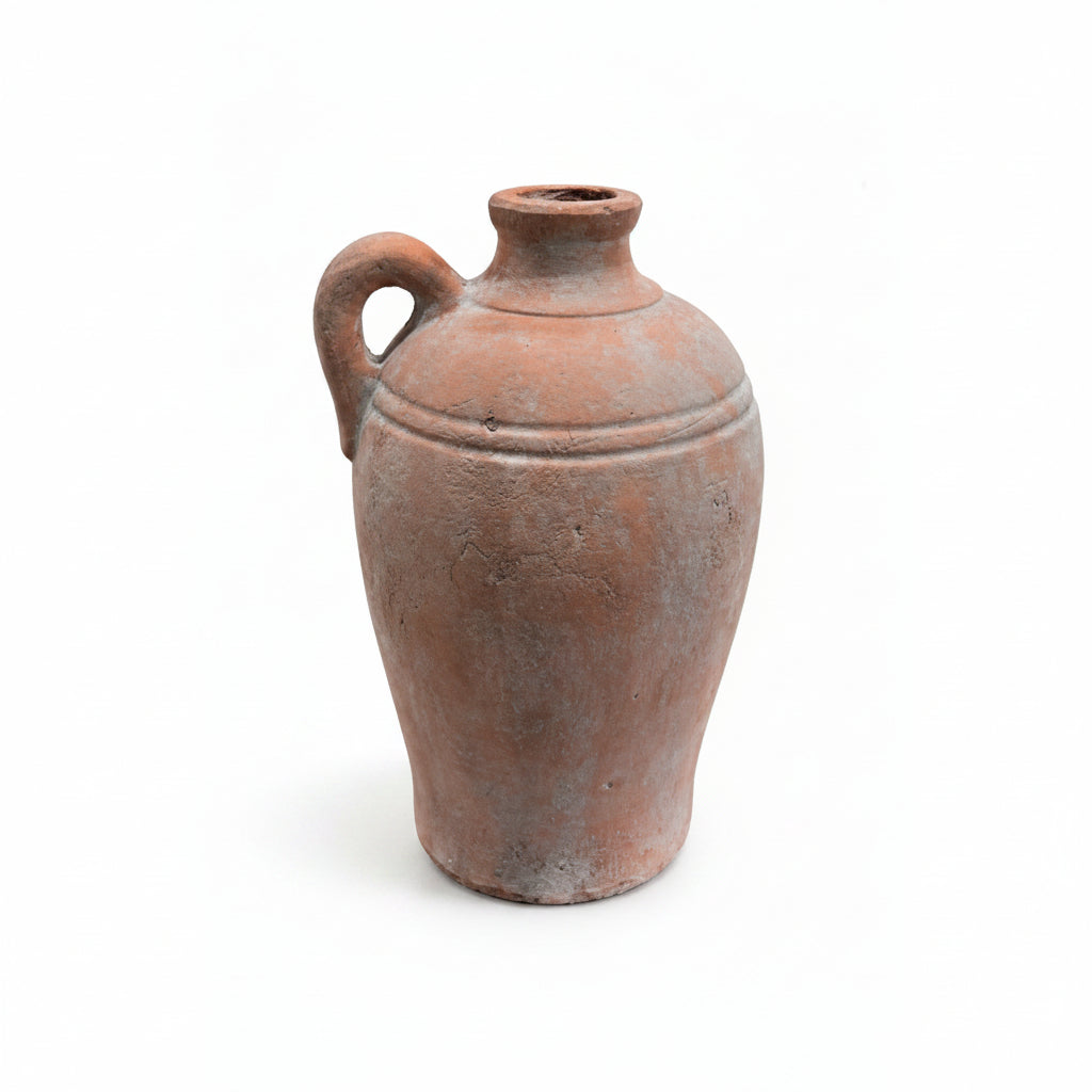 Anwen Single Loop Handle Terracotta Jug Vase