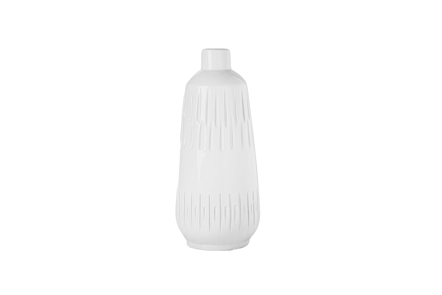 Iveta Glossy Engraved Ceramic Vases