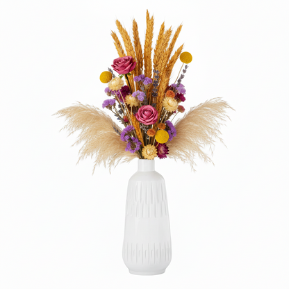 Iveta Glossy Engraved Ceramic Vases