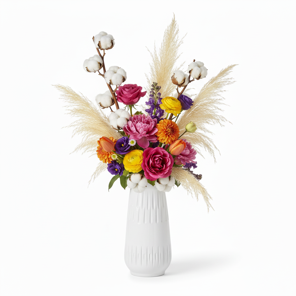 Iveta Glossy Engraved Ceramic Vases