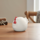 Giulia Ceramic Round Hen Figurine with Red Accents