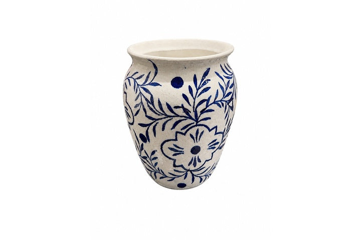 Aris Chinoiserie Flared Rim Ceramic Vase