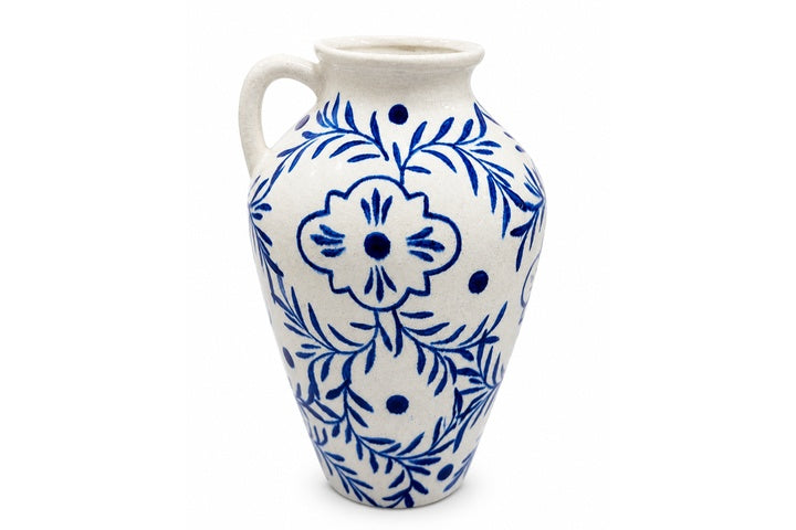 Ami Chinoiserie Single-Handled Ceramic Vase