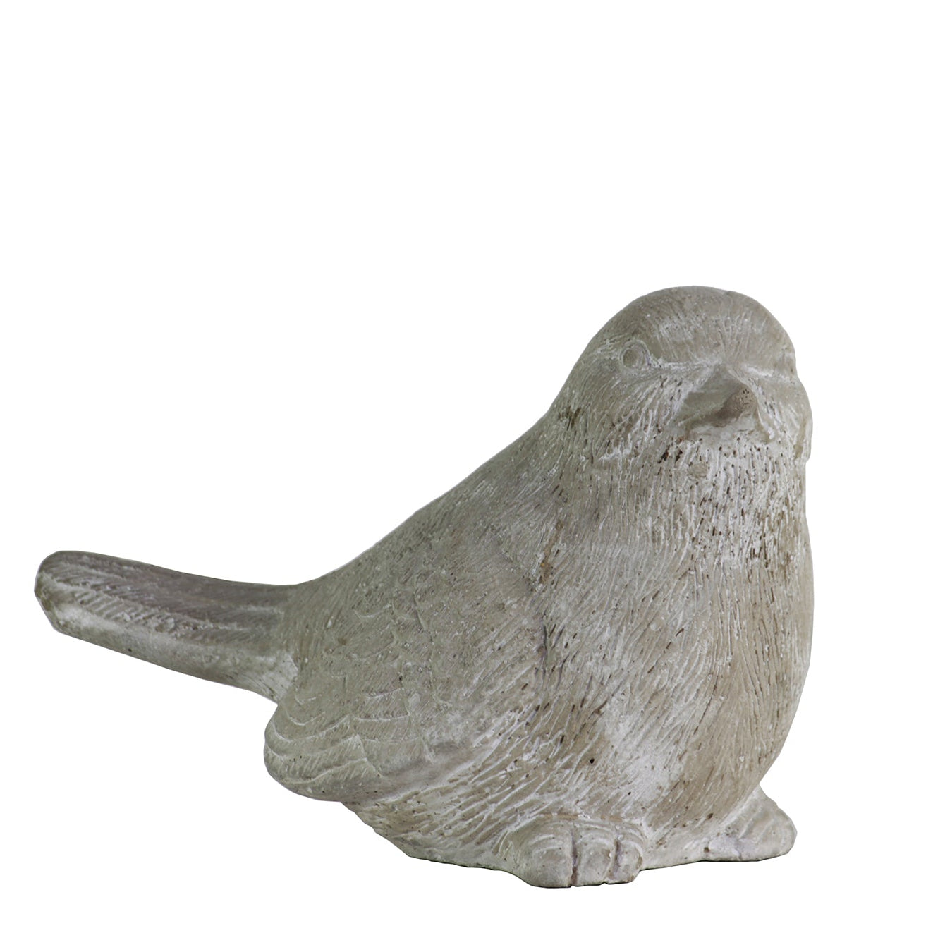 Cato Sitting Bird Cement Figurine