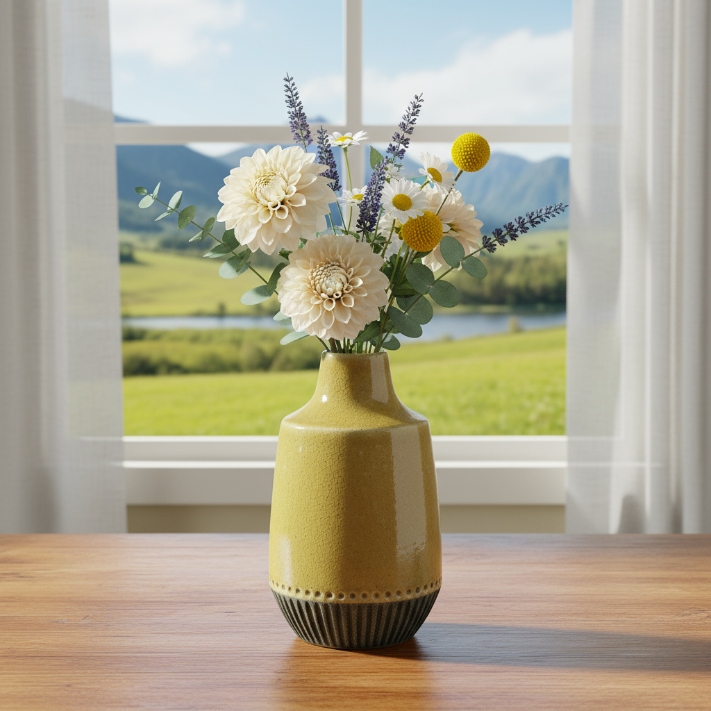 Astra Ceramic Round Vase
