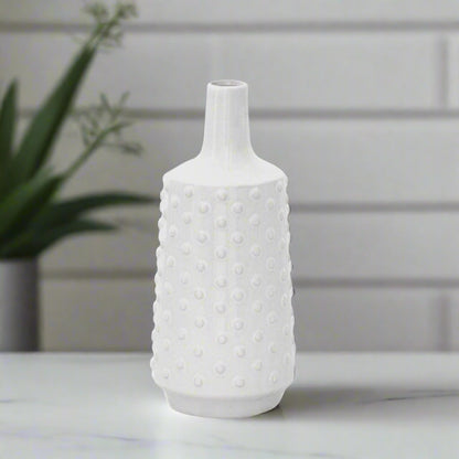 Raven Embossed Dotted Ceramic Vase