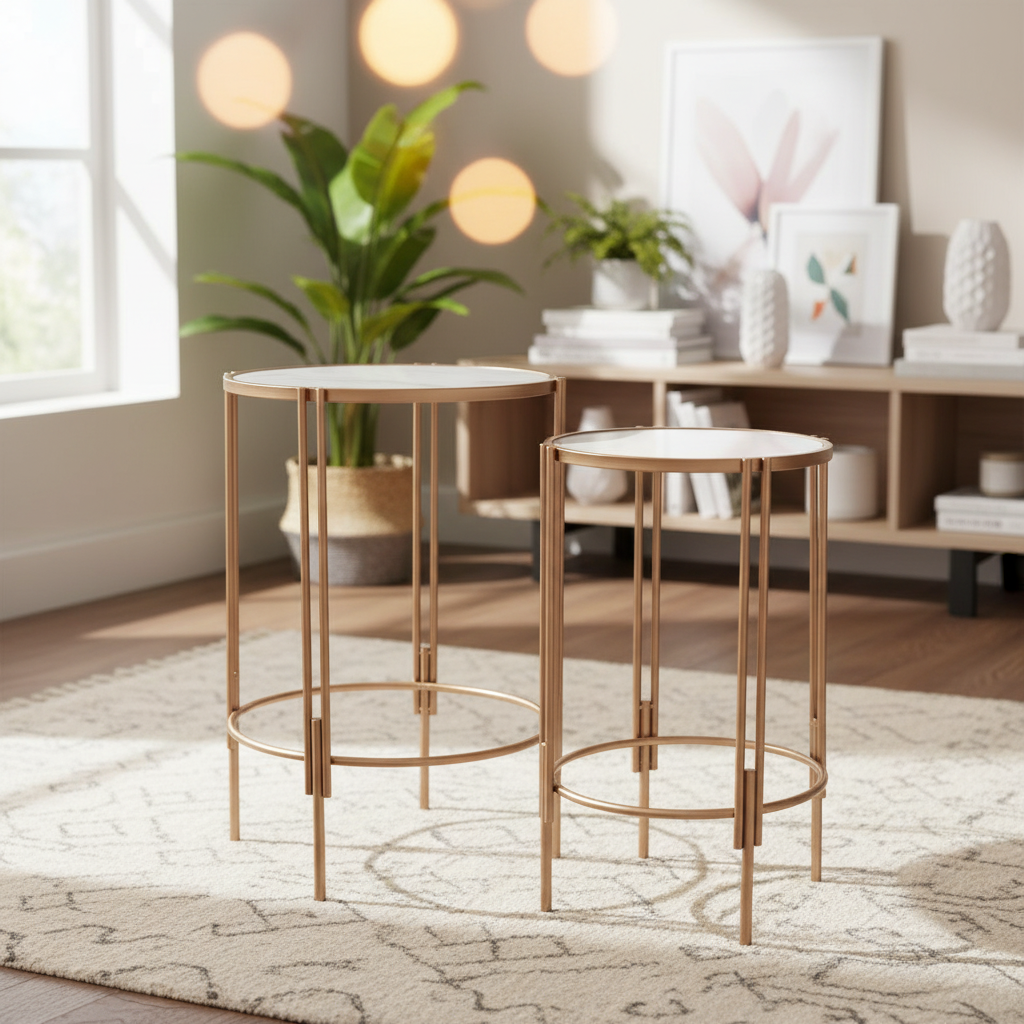 Lucy Metal Accent Table Set