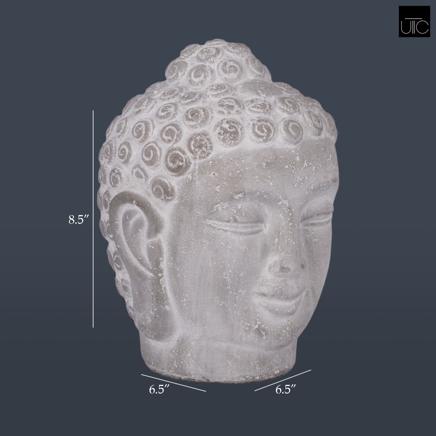 Navin Cement Buddha Head Sculpture
