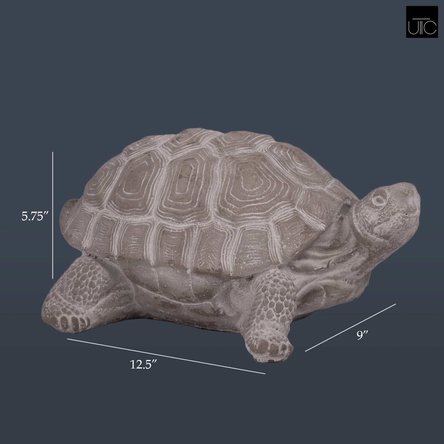 Tobin Standing Turtle Cement Figurine
