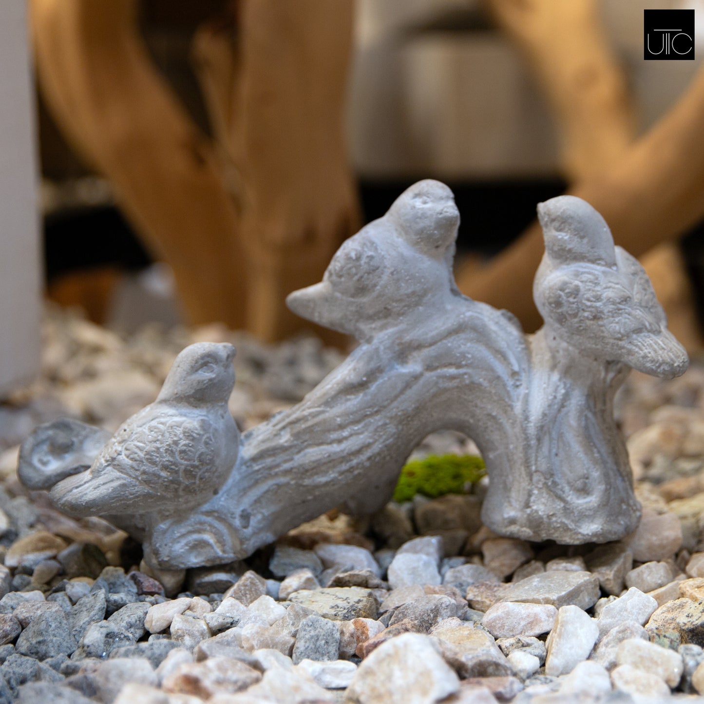 Frelora Cement Tree Branch Sculpture with Birds