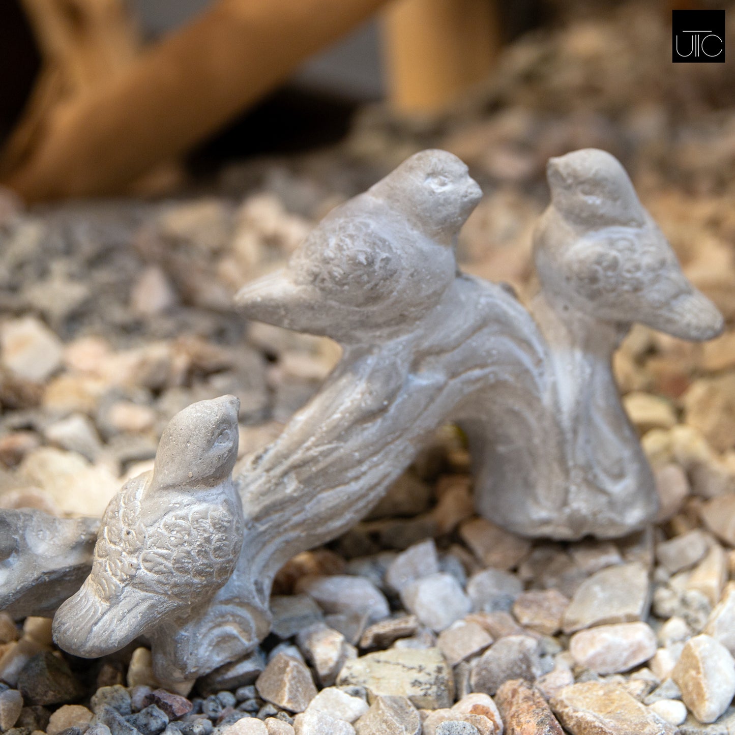 Frelora Cement Tree Branch Sculpture with Birds