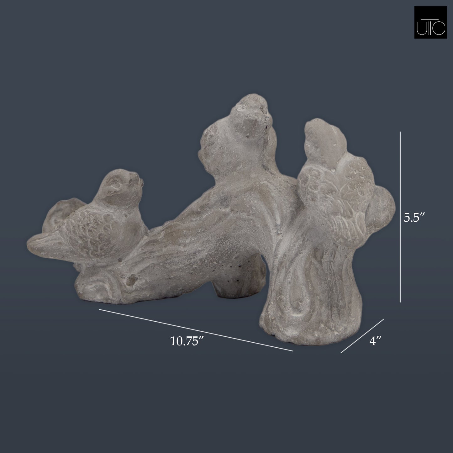 Frelora Cement Tree Branch Sculpture with Birds